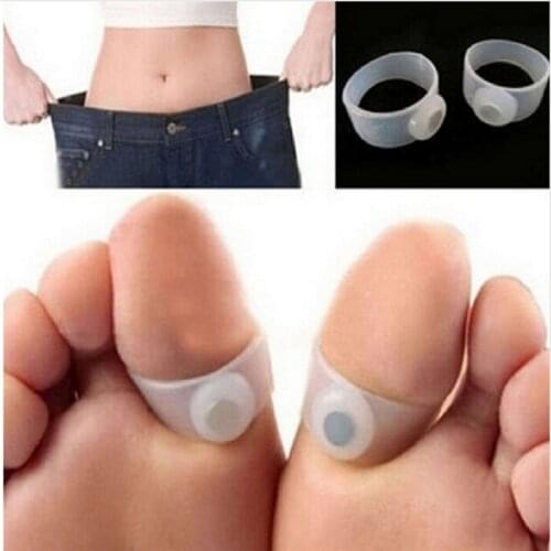 2pcs Fast Lose Weight Magnetic Toe Rings Slimming Body Product Foot Massage Burn Fat Keep Fit Body Shape Slimming