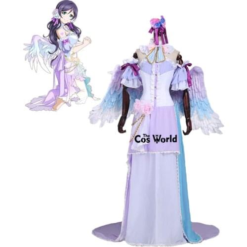 Love Live School Idol Project Tojo Nozomi White Day Awaken Angel Dress Outfit Customize Cosplay Costumes