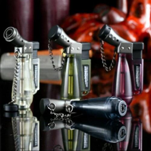 Genuine Honest Elbow Direct Punching Gas Lighter Pipe Special Transparent Small Welding Gun Inflatable Smoking Tool