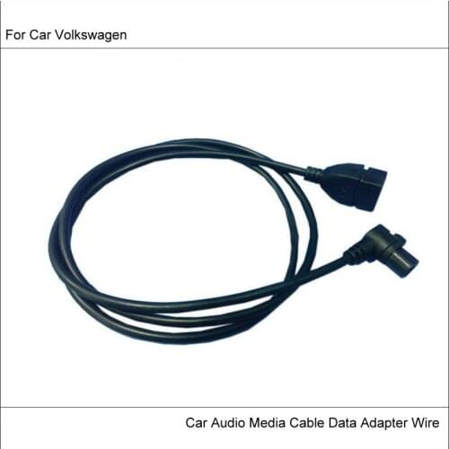 Original Plugs To USB Adapter Conector For Volkswagen Sigtar Magotan Tiguan Golf 6 Jetta Car Audio Media Cable Data Wire