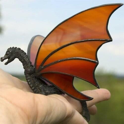 Resin Pendant Ornament Sun Catcher Dragon Ornaments With Chain Creative Life-like Decorations Garden Decoration