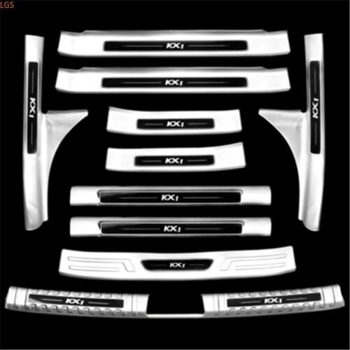 Stainless steel Threshold bar Shield Trunk guard threshold Shield Anti-scratch car accessories For Kia KX1 2018-2019