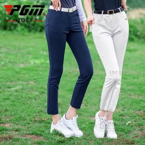 Pgm Women High Elastic Casual Long Pants Female Breathable Slim Trousers Lady Golf Tennis Quick-Drying Sports Pants New Arrival