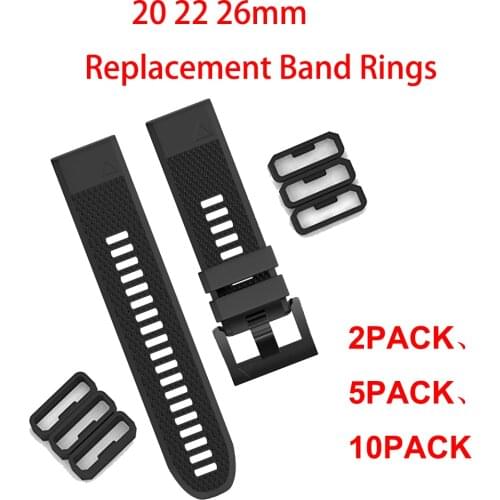 Silicone band keeper for Garmin Vivomove HR/vivoactive 3 strap rubber loop for Forerunner 245 Watch buckle silicone accessories