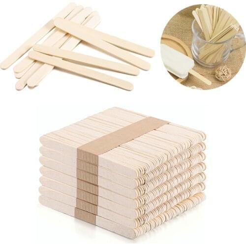 50-150pcs 11cm Popsicle Sticks Natural Wooden Popsicle Sticks Wood Craft Ice Cream Sticks Popsicl Accesorios Resin Sticks Tools