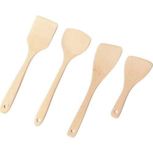 1PCS Kitchen Tool For Non-stick Pan Wooden Turner Wooden Spatula Wood Shovel Kitchen Tool Cookware Rice Spoon Tableware