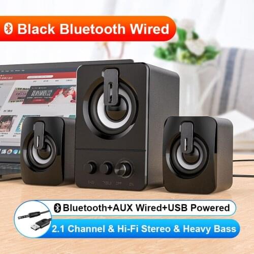 2020 Computer Combination Speakers AUX USB Wired Wireless Bluetooth Audio System Home Theater Surround SoundBar for PC TV