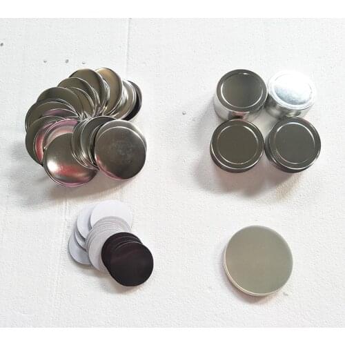 3" 75mm 100 Sets NEW Professional Soft Rubber Magnetic Steel Back Badge Button Maker Pin Back Metal Button Supply Materials