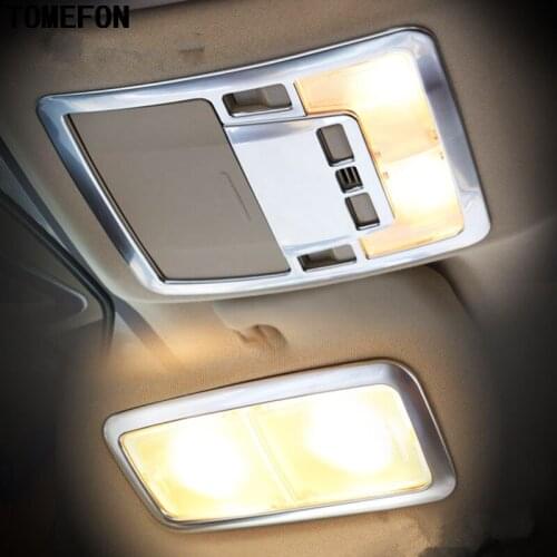 3PCS For Toyota Corolla (E170) 2014 2015 ABS Chrome Matte Car Inner Front+Rear Reading Light Trim Interior Car Accessories