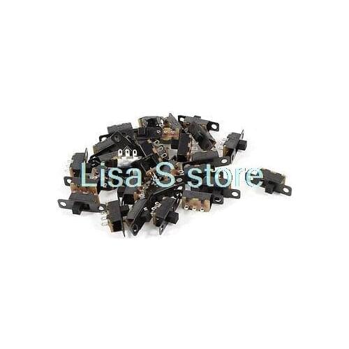 30 Pcs ON/ON 3 Pin 2 Position SPDT Mini Panel Slide Switch SS12F1-G3 DC 50V 1A