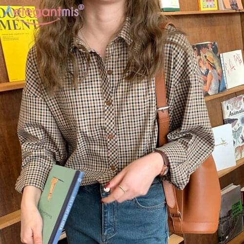 Aelegantmis Women's Plaid Shirts