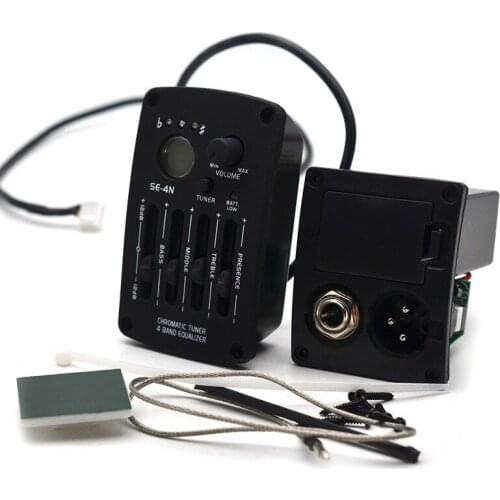 Acoustic Guitar 4-Band Equalizer Preamp Piezo Pickup Electric Tuner guitar accessories