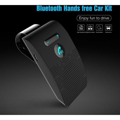 Wireless Car Bluetooth V5.0 Bluetooth Handsfree Car Kit Wireless Bluetooth Speaker Phone Sun Visor Clip Speakerphone MOLE