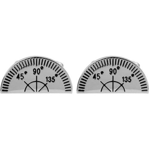 C-MAN Luxury shirt silvery Protractor cufflink for mens Brand cuff buttons cuff links High Quality abotoaduras Jewelry
