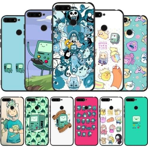 Jake and Finn black Silicone Phone Case For honor 30 20 Pro 8 8X 9 10 20 Lite Mate 10 20 30 Lite Pro cover