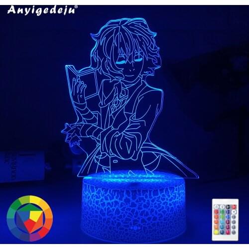 Bungo Stray Dogs Osamu Dazai Lamp Friend Birthday Gift Gadget Nakahara Chuya Night Light Anime Neon Lights Dazai for Room Decor