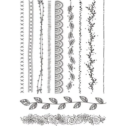 Decorative background Clear Stamps Scrapbook Paper Craft Clear stamp scrapbooking X0140