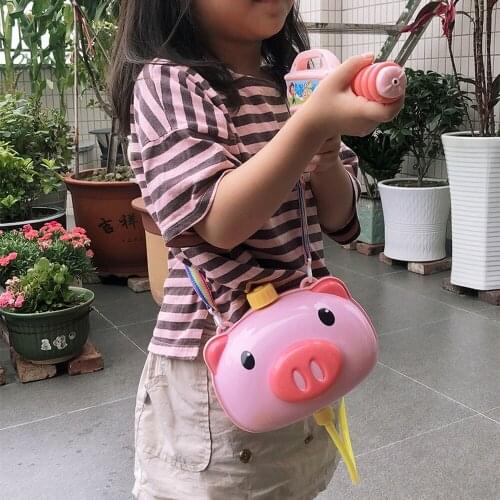Childrens Cross-body Pull-out Water Gun Outdoor Beach Paddling Toy Piggy Shoulder Bag Water Gun