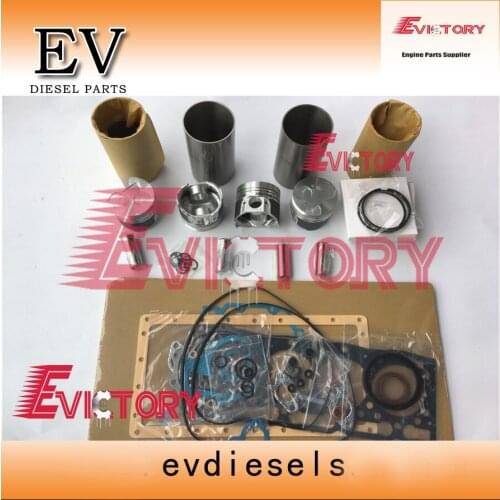 For Bobcat skid loader V1305 V1305T piston + piston ring set cylinder liner Engine repair gasket main con rod bearing