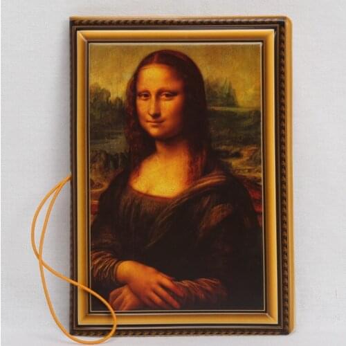 Europe Style 3D Passport Holder PVC Travel Passport Cover Case,14*9.6cm Card & ID Holders-Mona Lisa