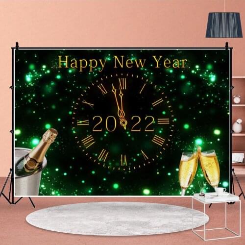 2022 New Years Eve Celebration Background Portrait Photography Party Photozone Photo Decor Backdrops Photocall for Studio Shoot