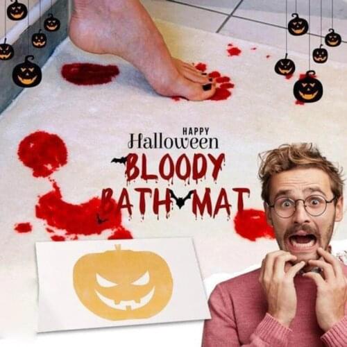 Halloween Bath Mat Doormat Absorbent Carpets Non-Slip Entrance Mats Balcony Porch Area Rugs Room Decor Bathroom Tapis Horrible