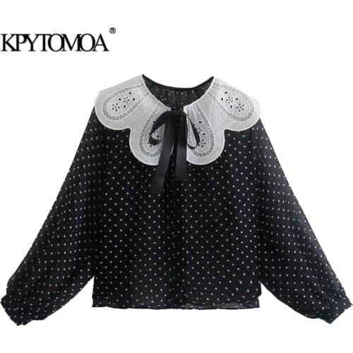 KPYTOMOA Blouses With Tie