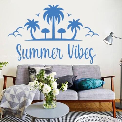Summer Vibes Wall Stickers for Living Room Home Decoration Support Color Customization Wallpaper Environmental Protection Z175