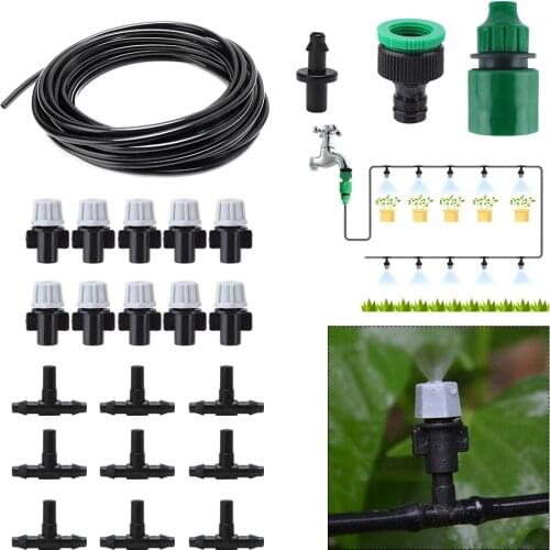 5M Automatic Mirco Irrigation System 4/7 Tube DIY Watering Kits for Home Garden Countryard