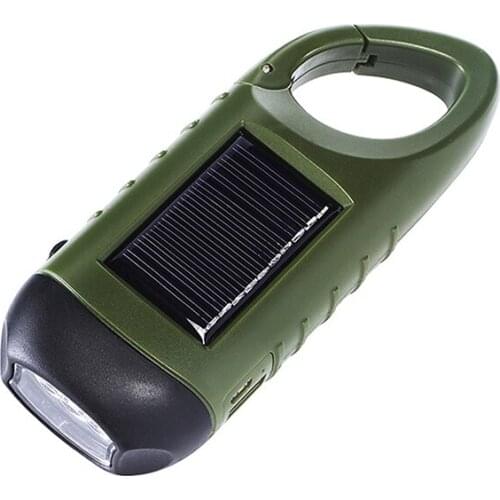 New Arrivals Hand Crank Solar Powered Flashlight Emergency Rechargeable LED Portable Dynamo Torch Lantern Tent Light Appealing