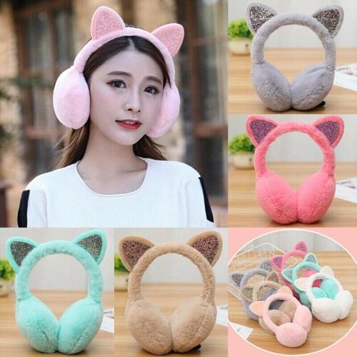 New Winter Ladies Earmuffs Christmas Cute Furry Earmuffs Comfortable And Soft Outdoor Warm Earmuffs