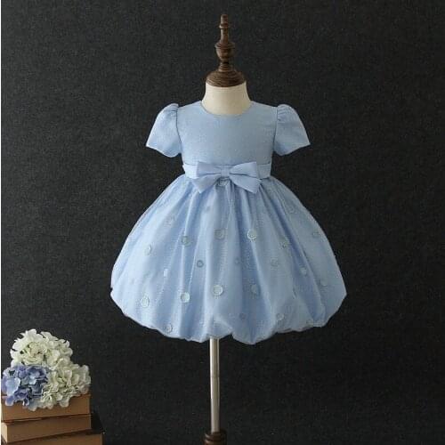 Kids Girls Princess Summer Dress Elegant Bowknot Dress Girl Wedding Prom Pageant Birthday Party Formal Dresses Age 18M-5 Years