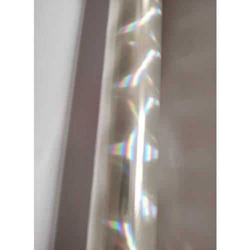 Transparent holographic foil hot stamping foil beam of light pattern hot press on paper or plastic