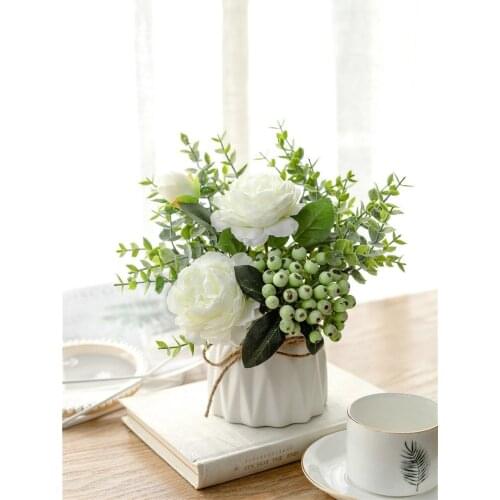 . cabinet lattice decoration Nordic simulation plant flower small potted ins indoor home furnishings living room office