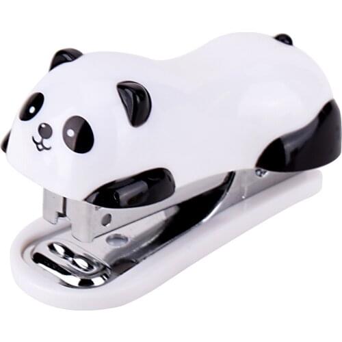 Hand-held Cartoon Mini Stapler Set Machine Portable Book Paper Manual Cute Stapleless Stapling School Office Business Supplies