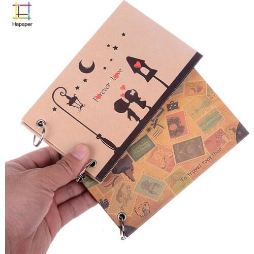 Baby Kids DIY Handmade Self Adhensive 5 Inch Mini Couple Love Travel Vintage Scrapbook Wedding Children Photo Album
