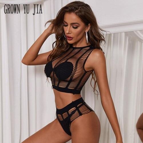 Sexy Three-point Bikini Porno Fishnet Nightgown Lingerie Hot Baby Doll Erotic Underwear Perspectivity Pajamas Teddies Costumes