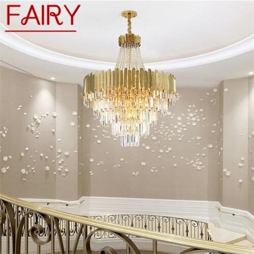 FAIRY Chandelier Gold Pendant Lamp Fixtures Postmodern LED Light for Home Living Dining Room Villa