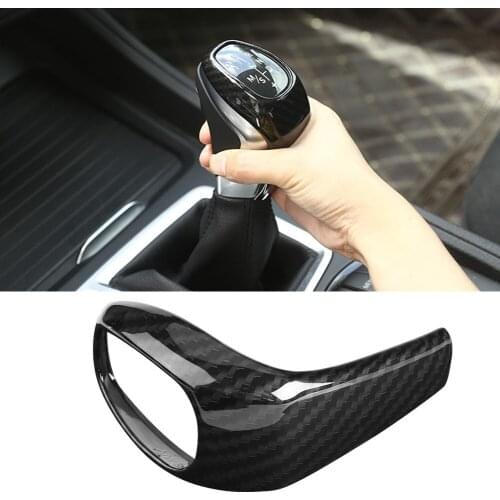 Carbon Fiber Style Car Gear Shift Head Cover Trim for BMW X1 F48 2 Series F46 2015-2018 anti-rust colorfast durable anti-slid