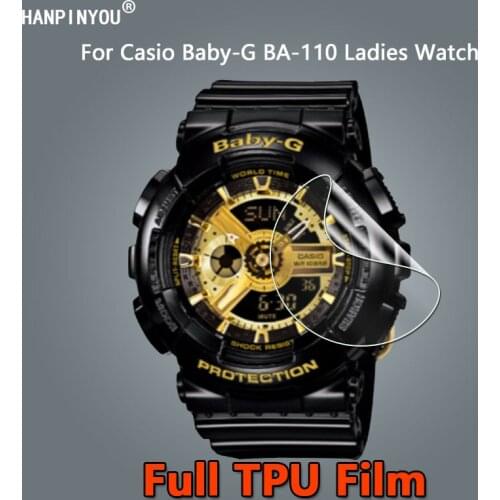 10Pcs For Casio Baby-G BA-110 BA110 Ladies Watch Ultra Clear Soft TPU Hydrogel Film Screen Protector -Not Tempered Glass