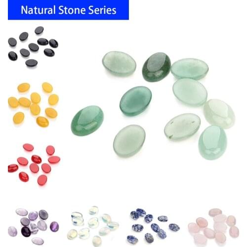 10pcs/lot Natural Stone Oval Cabochon Opal Turquoise Lapis Lazuli for Diycabochon Ring Bracelet Earring Jewelry Making Finding