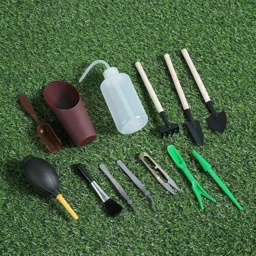 13pcs Mini Portable Garden Tools Set Transplanting Outdoor Seeds Bonsai Tools Kit Planting Flower Succulent Gardening Tools