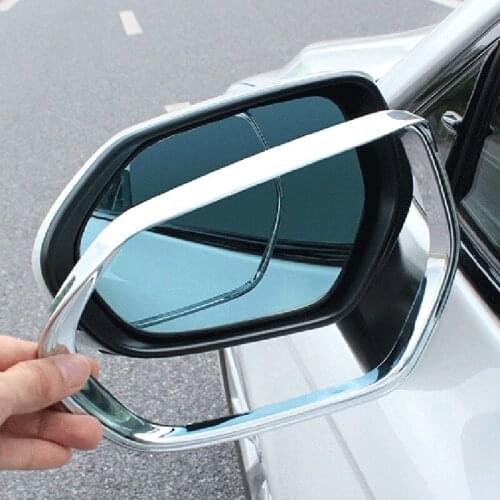 2Pcs Car Chrome Rearview Mirror Rain Eyebrow Covers Trim For Toyota Camry 2018-2020