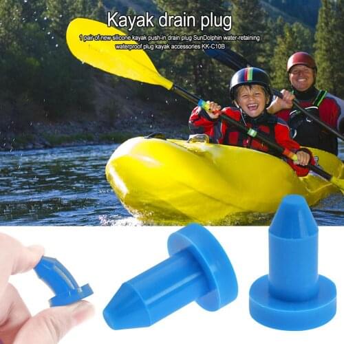 2 Packs Silicone Kayak Drain Plugs Canoe Plug Drain Holes Stoppers Kit Durable For Most Kayak Canoe Marine Boat