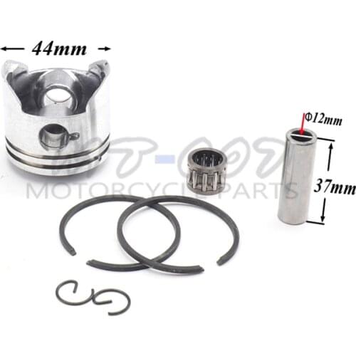 44mm Piston rings 12mm Assembly for 2-stroke 49cc Pocket Bike motorcycle accessory piston brand high quality K082-055