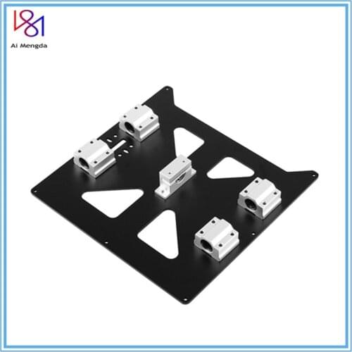 Aluminum Y Carriage Anodized Plate With SC8UU Bearings And Belt Holder Prusa i3 V2 Hot Bed Support Plate For Prusa i3 RepRap