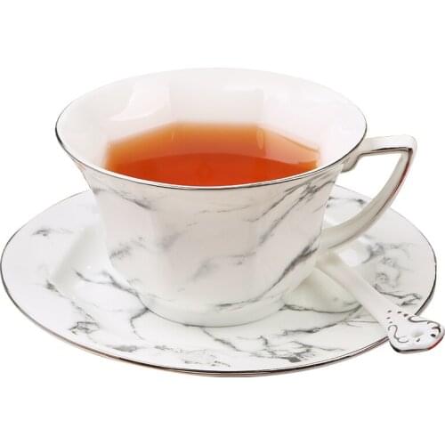 White Ceramic Coffee Cup Glaze Afternoon Tea Textured Porcelain Tableware Drinking Utensils Cup And Saucer Set Household EE50BD