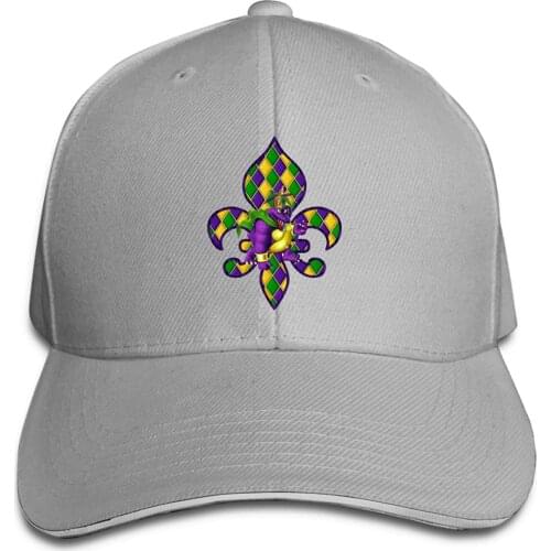 Baseball Cap Denim For Men 2021 Fleur De Lis Mardi Gras Logo 6 Men Womans Adjustable Hat Sandwich Casquette