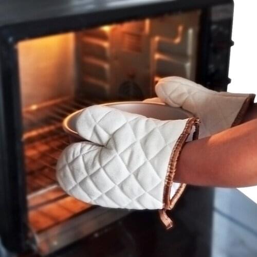 Household Heat Resistant Baking Gloves Cotton Cloth Heat Resistant Oven Mitts Baking Accessories Cooking Tools Home Gadgets