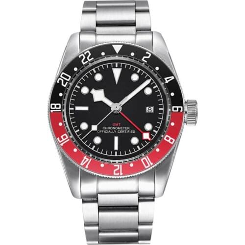 Luxury corgeut Brand Men Watches luminous Schwarz Bay GMT Automatic Military Sport Date 10ATM Swim Clock Mechanical Wristwatch